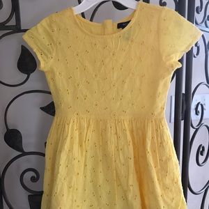 Girls yellow eyelet dress
